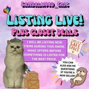 Listing Live! Graphic with Teal & Pink Text